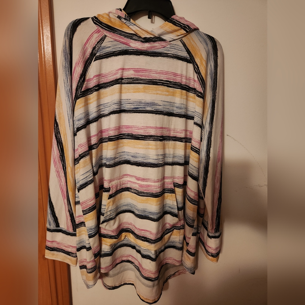 3x EUC Lularoe Amber Hoody, stripes multicolor